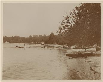 (CANOEING--NEW YORK) Album with 23 photographs by an amateur photographer of the American Canoe Associations fifth ever general meet.